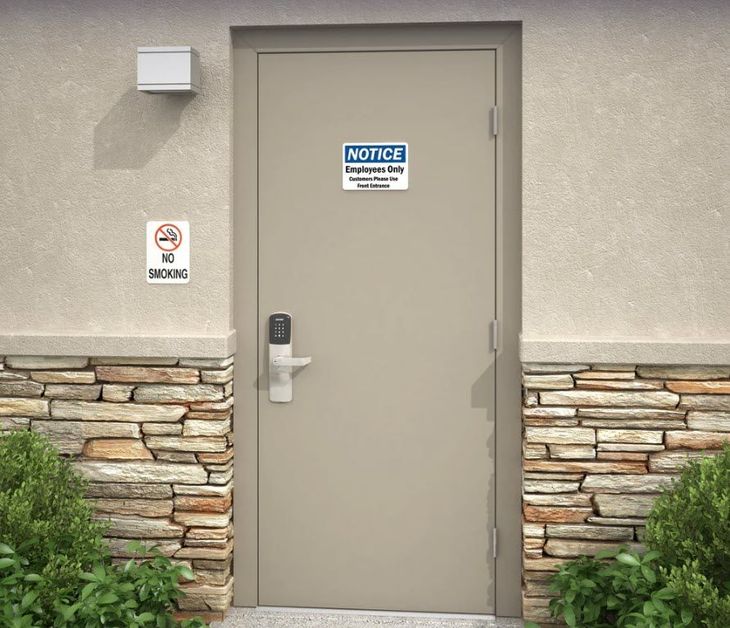 Exterior door with 