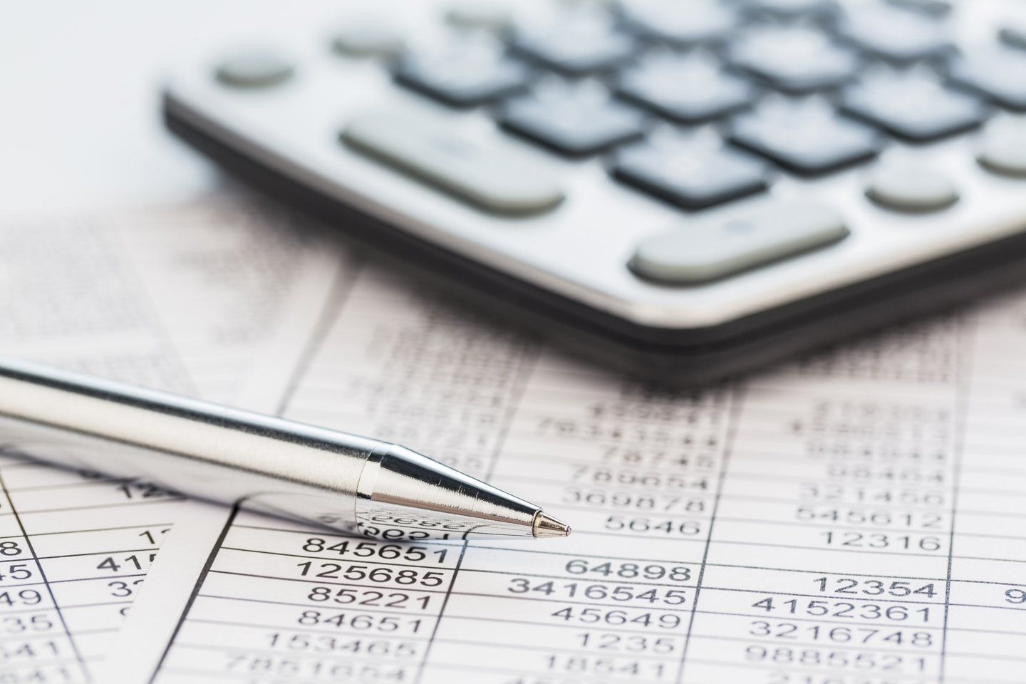 primo piano di una calcolatrice