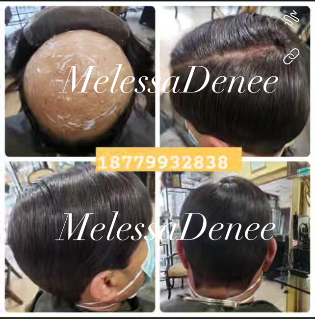 A man with a mask on his face is getting his hair cut by a hairdresser.