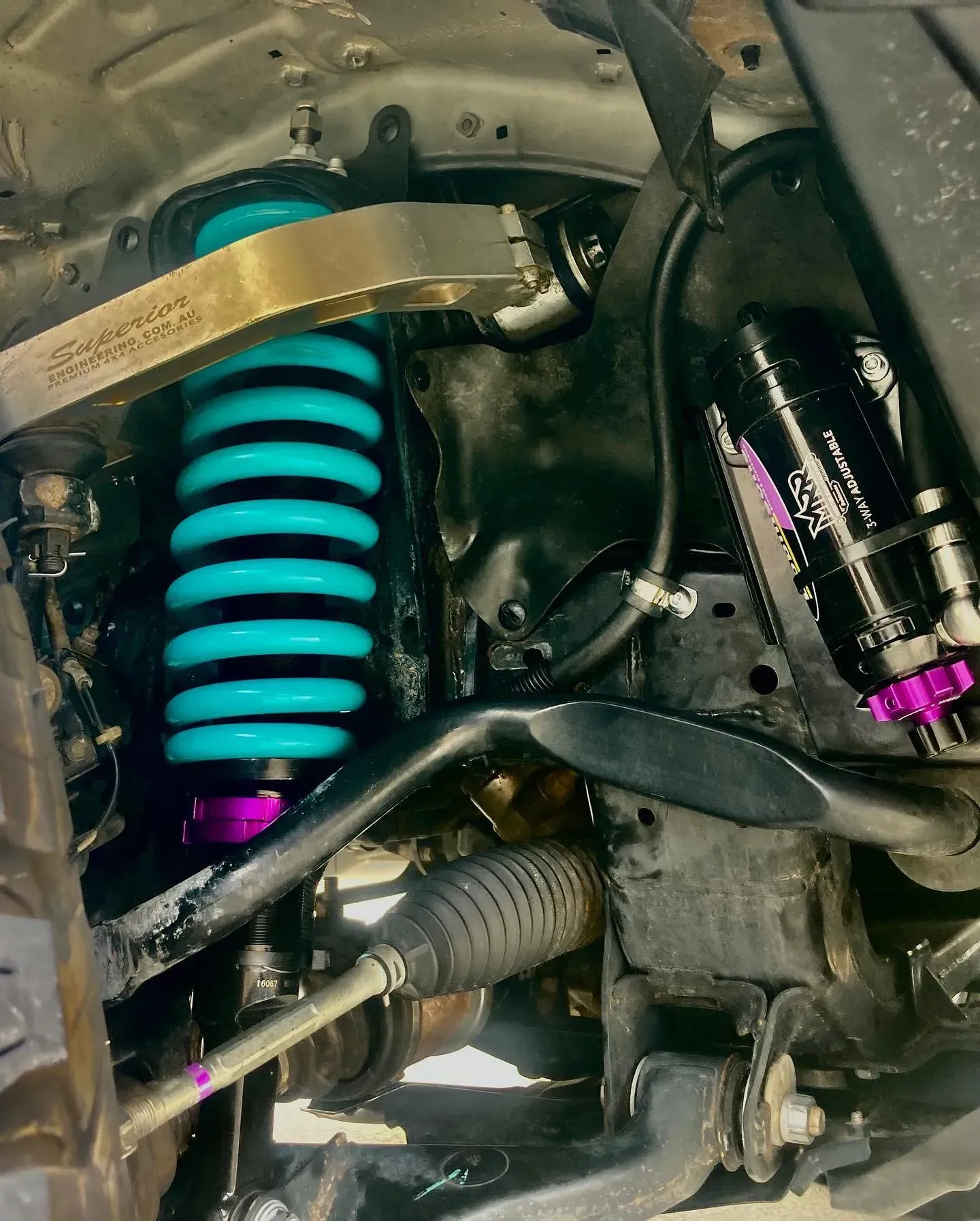 Close-Up of An Off-Road Vehicle Suspension Coil Spring — Bay City A1 Tyres in North Geelong, VIC