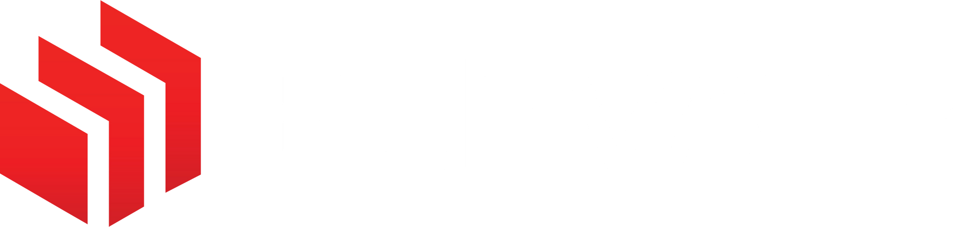 Une flèche rouge et blanche sur fond blanc.