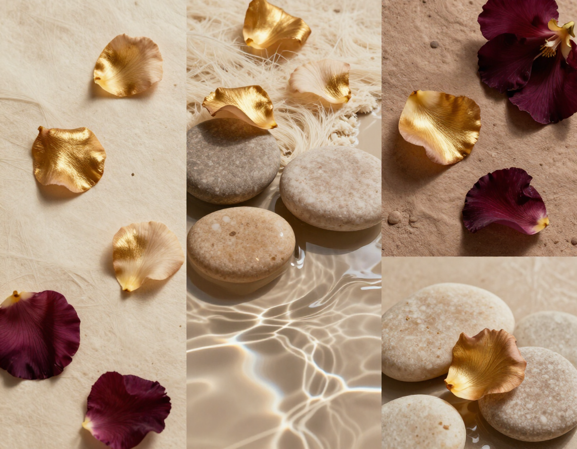 Collage artístico de bienestar y relajación