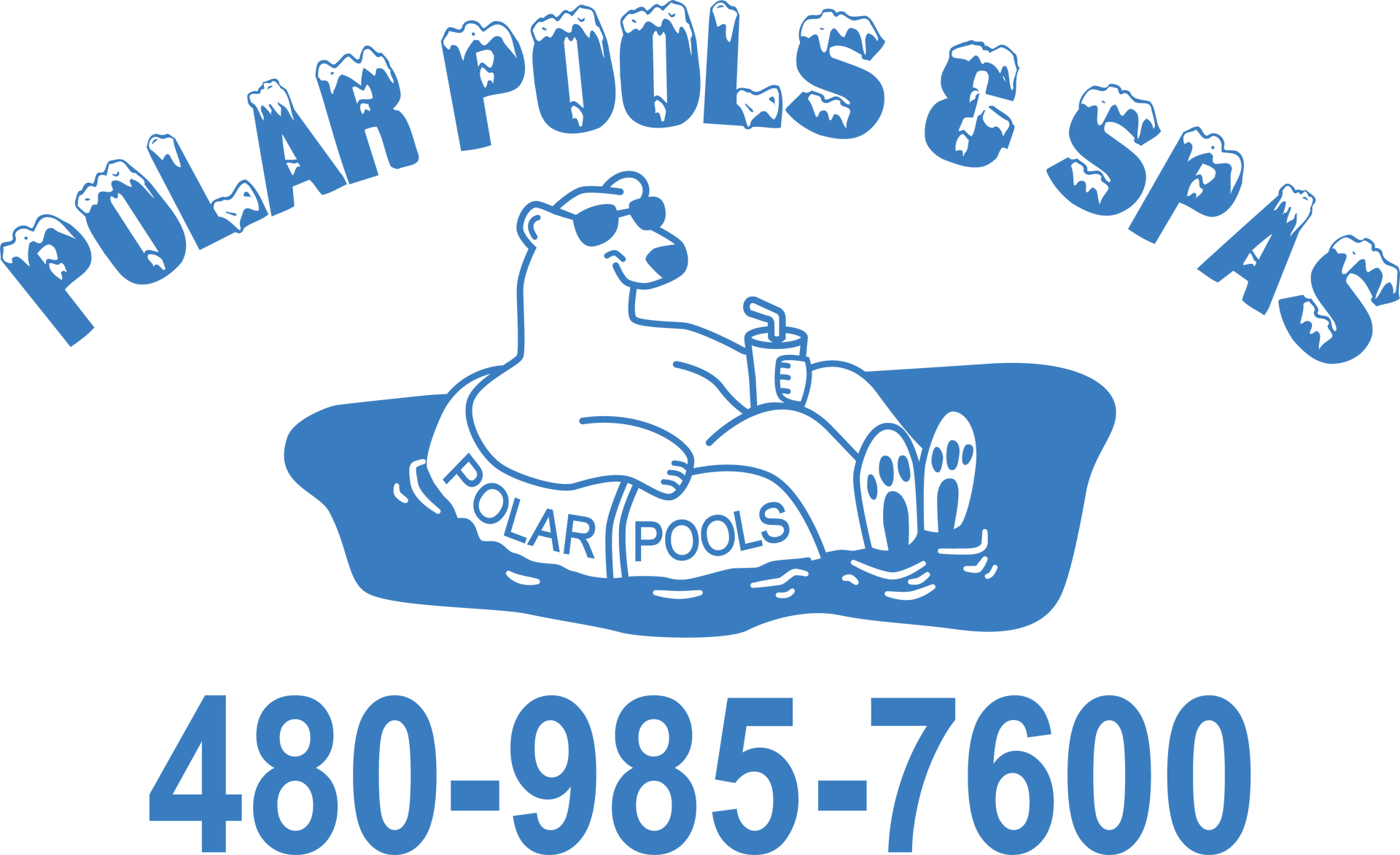 A polar pools and spas residential and commercial logo