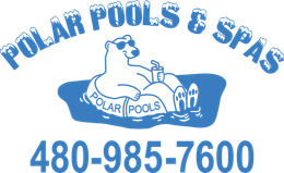 A polar pools and spas residential and commercial logo