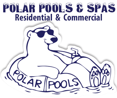 A polar pools and spas residential and commercial logo