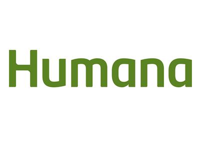 Humana logo in green font.