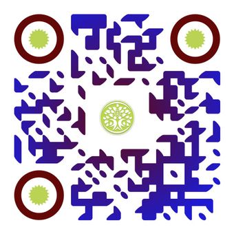 It looks like a qr code with a tree in the middle.