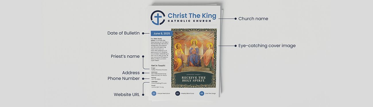 A Catholic Parish weekly bulletin.