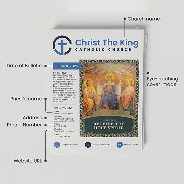 A bulletin from the christ the king catholic church