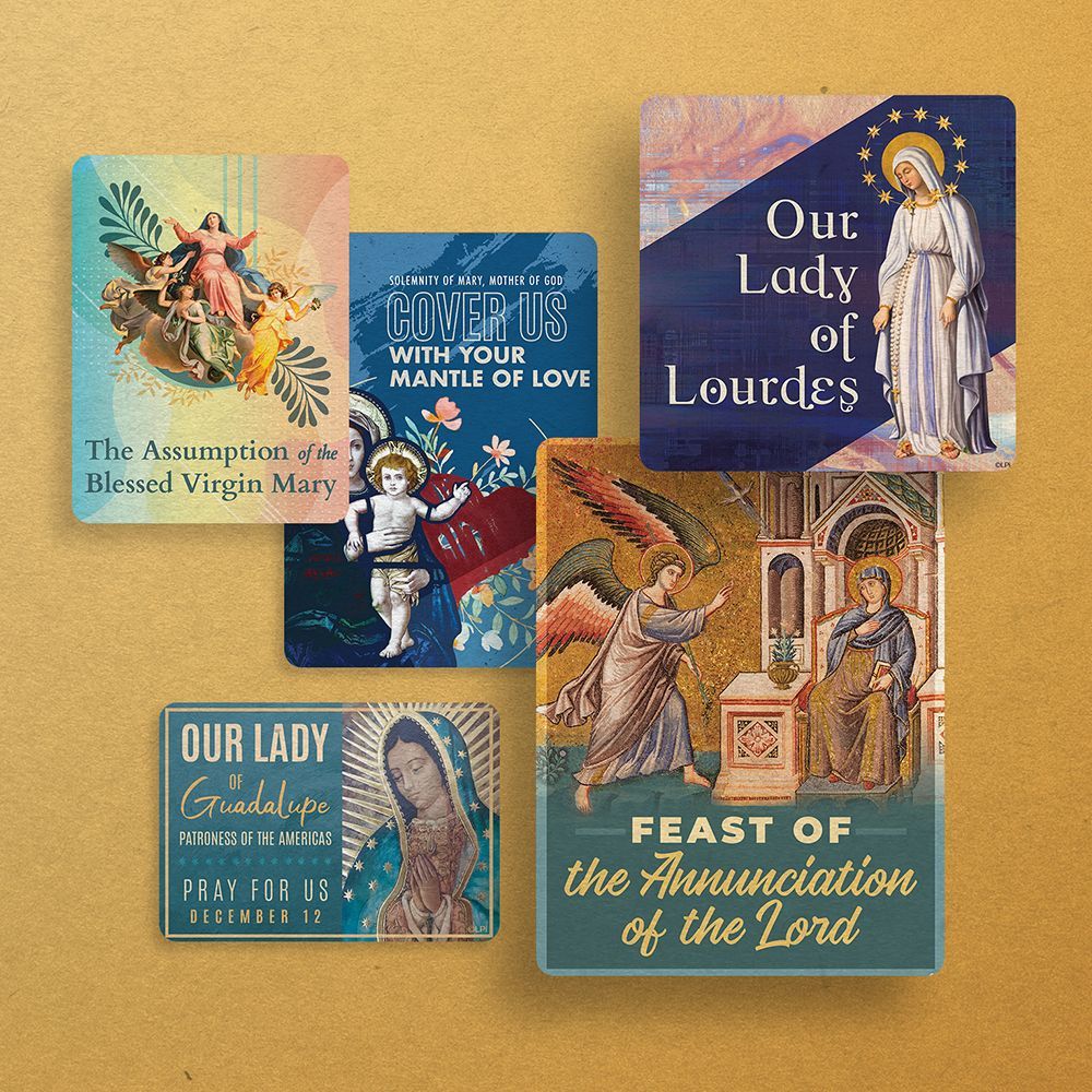 Collage of images of the Virgin Mary