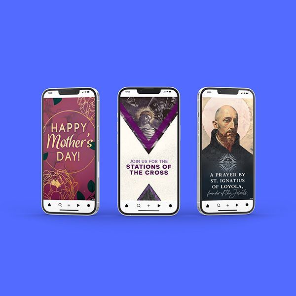 Learn more about our favorite Catholic graphics perfect for parish Facebook and Instagram stories!