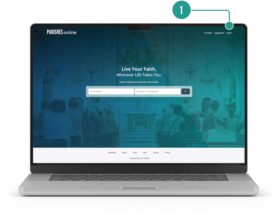 A screenshot of a welcome page on a website with an arrow pointing to a Sign Up link.