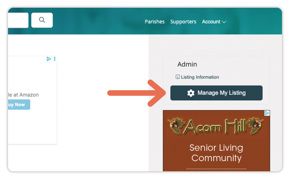 An arrow pointing to the Manage Communications button.