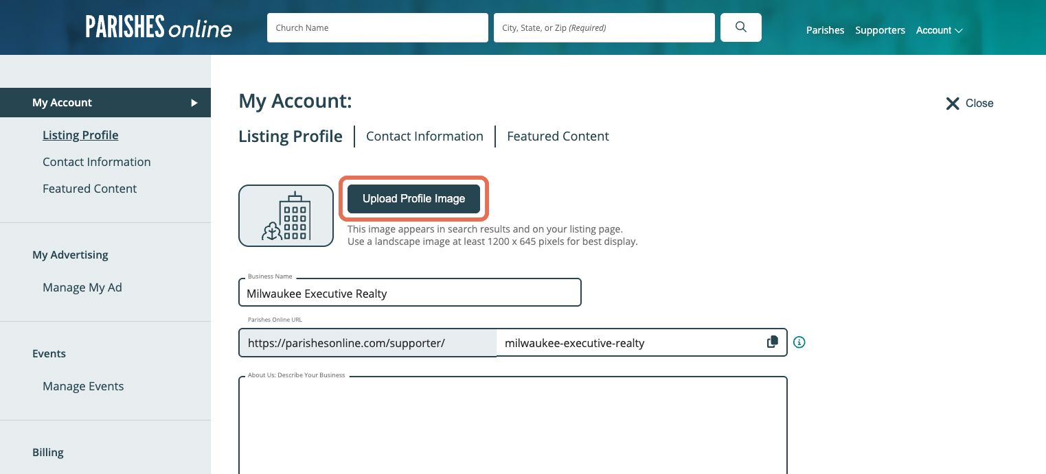 An arrow pointing to the Register as Parish Staff button.