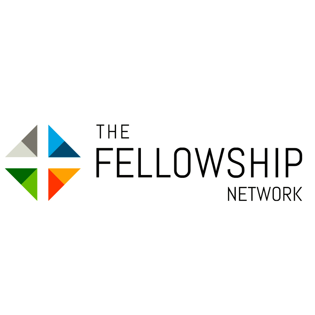 The logo for the fellowship network has a cross and triangles on it.