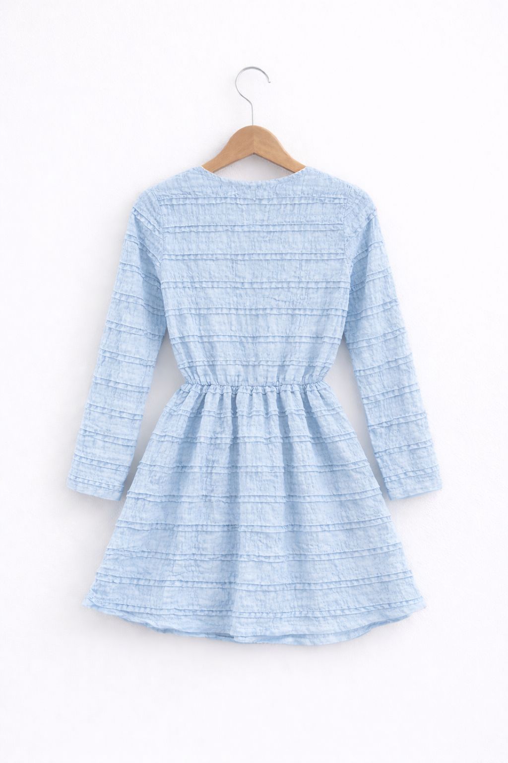 Blauwe Meisjes Jurk met Ruffles – Lange Mouwen