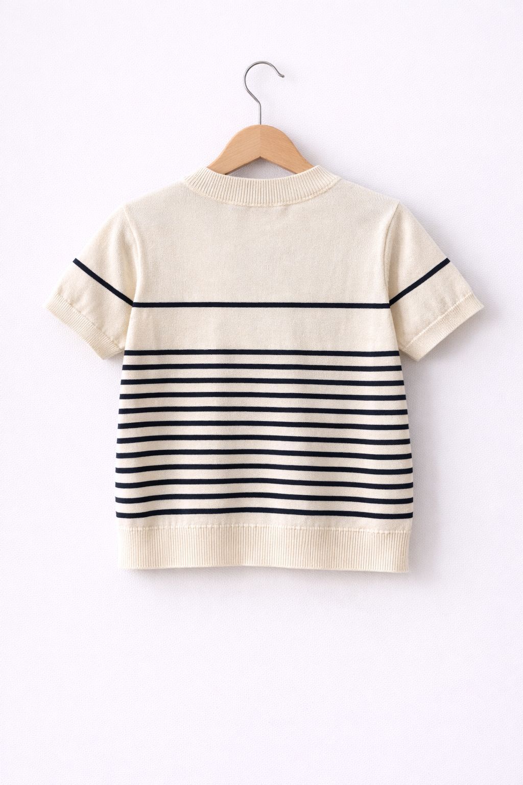 Meisjes trui Rock’n Love – crème met navy strepen