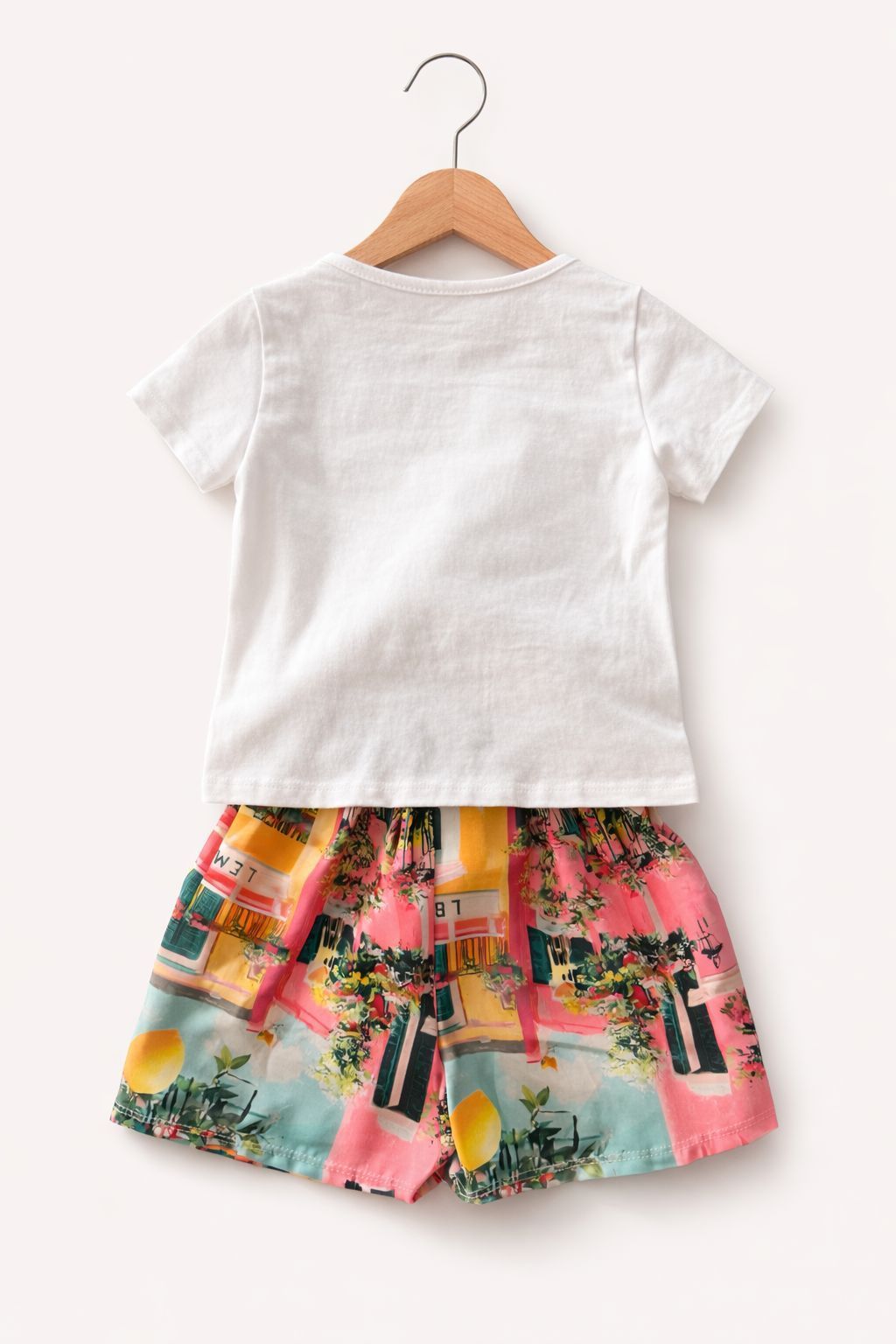 Meisjes Zomerset “Lemons” – T-shirt, Short & Tasje