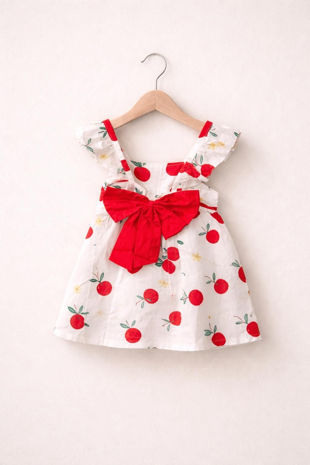 Red Apple dress met hoedje
