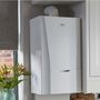 A white boiler with the word ideal on it