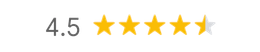 4.  5-star rating with four solid gold stars and one half-filled gold star.