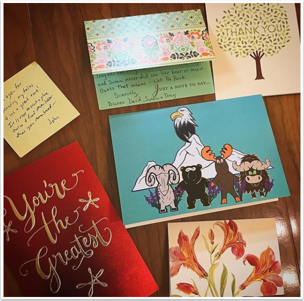 A collection of cards including one that says you 're the greatest