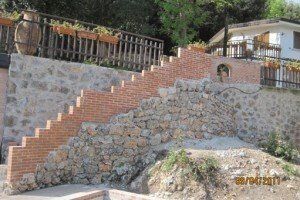 Ristrutturazione scala in mattoni