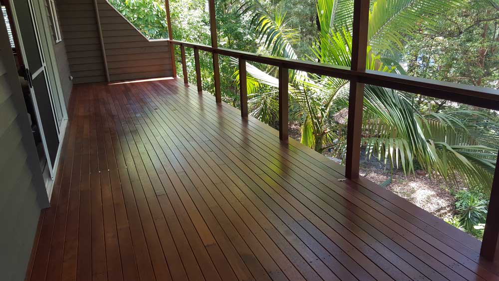 dark wooden deck