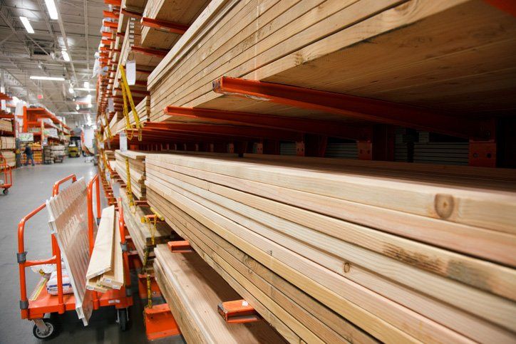 Stacks Of Lumber In A Large Warehouse — Hillsboro, OH — Lerch's Barnlot Ltd.