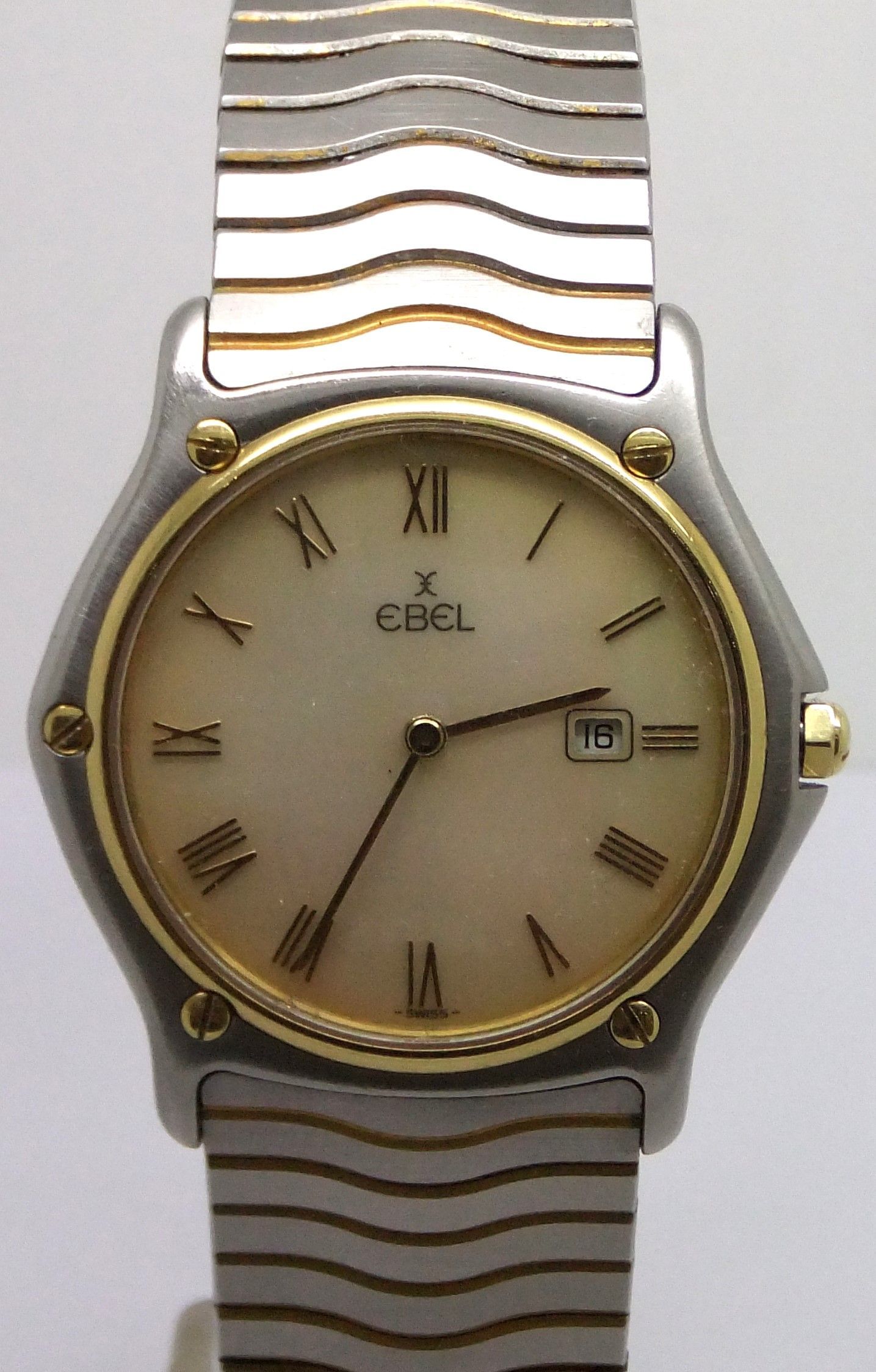 Ebel Classic Wave Stainless Steel & 18ct Gold Quartz Watch 