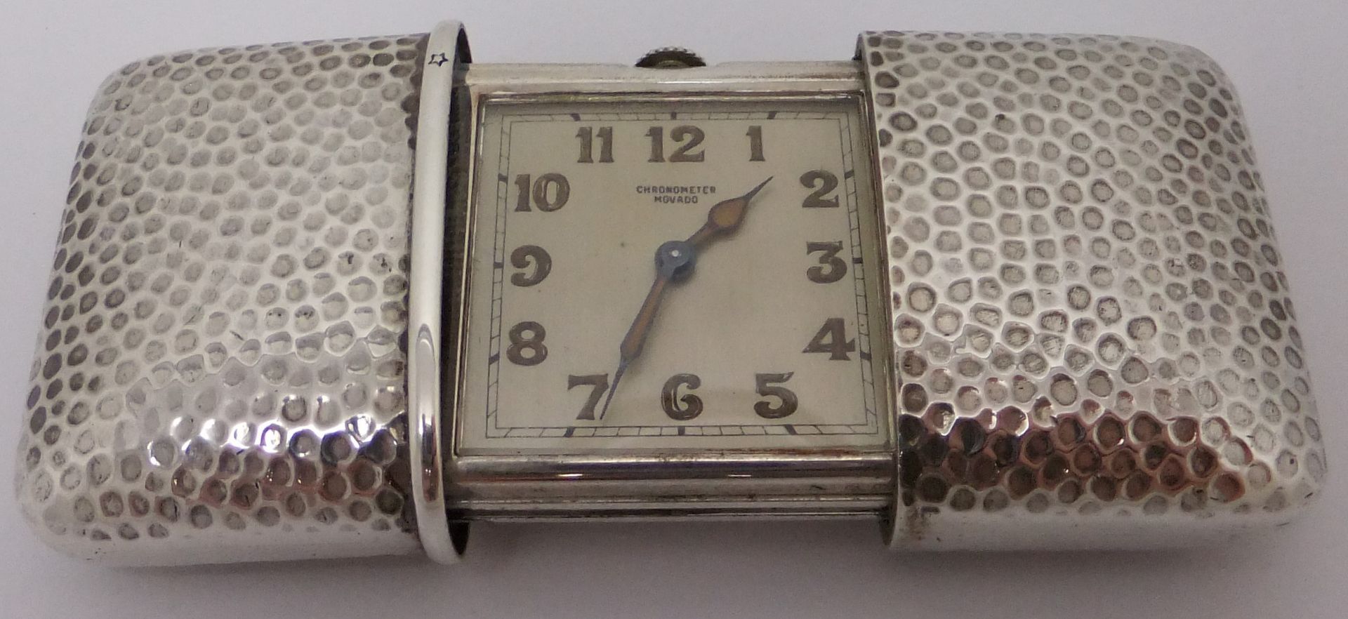 Vintage Mavado Chronometer Silver Mechanical Case Wind Watch Pocket.