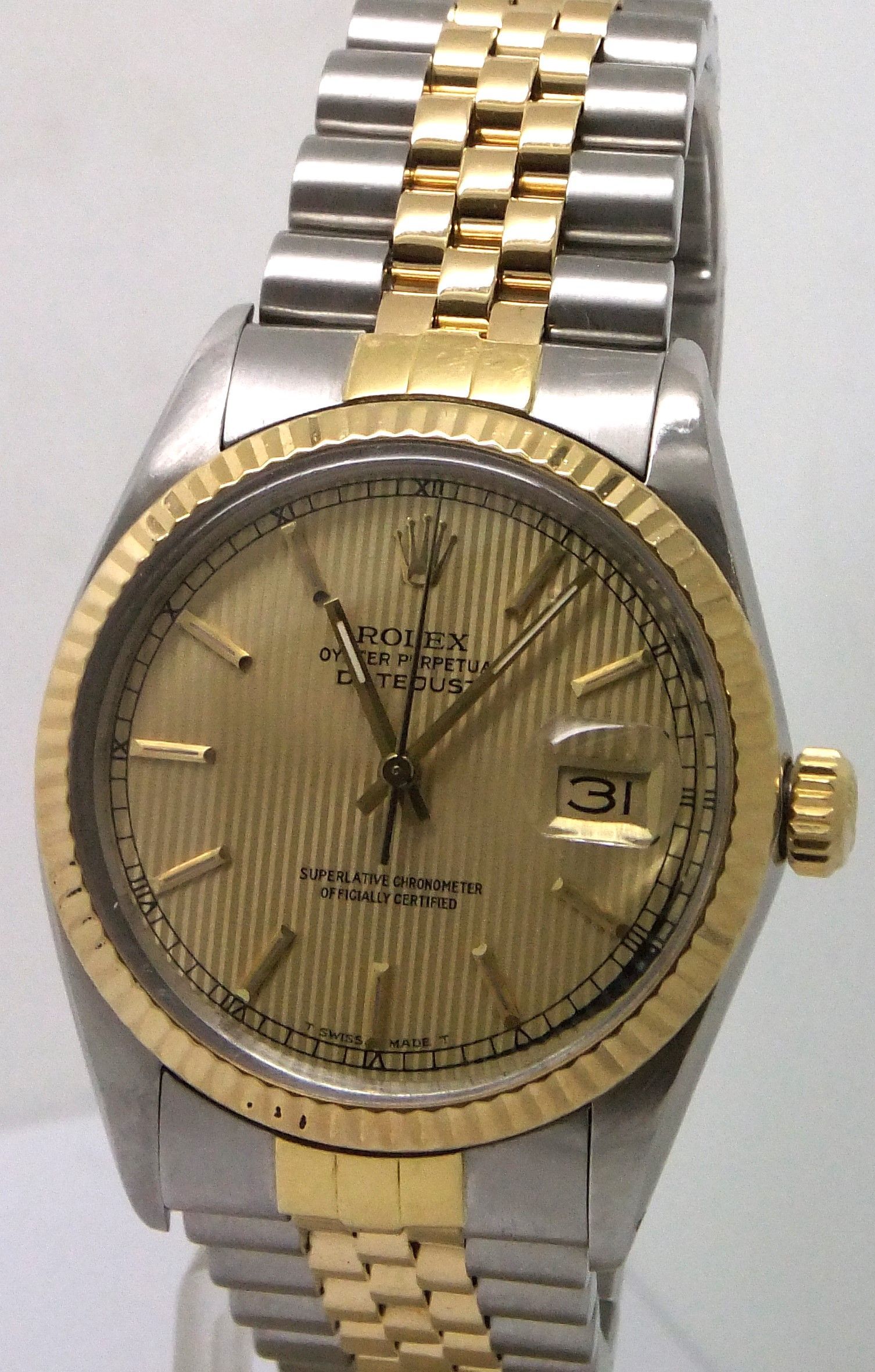 Rolex Date Just Stainless Steel and 18ct Gold Automatic Movement watch. 