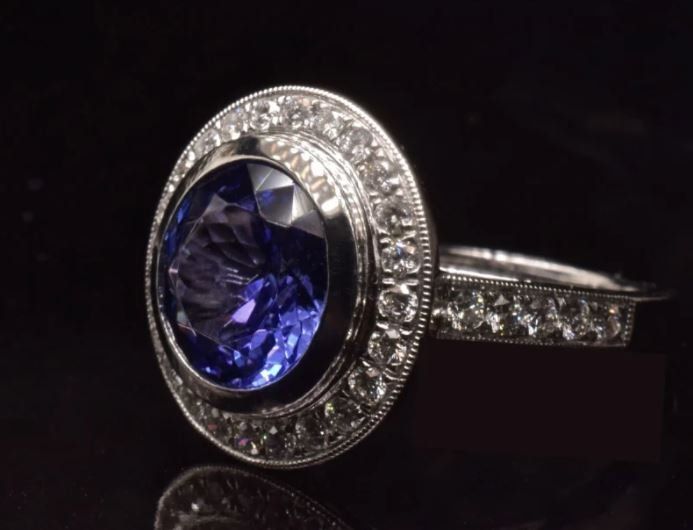 TANZANITE & DIAMOND RING