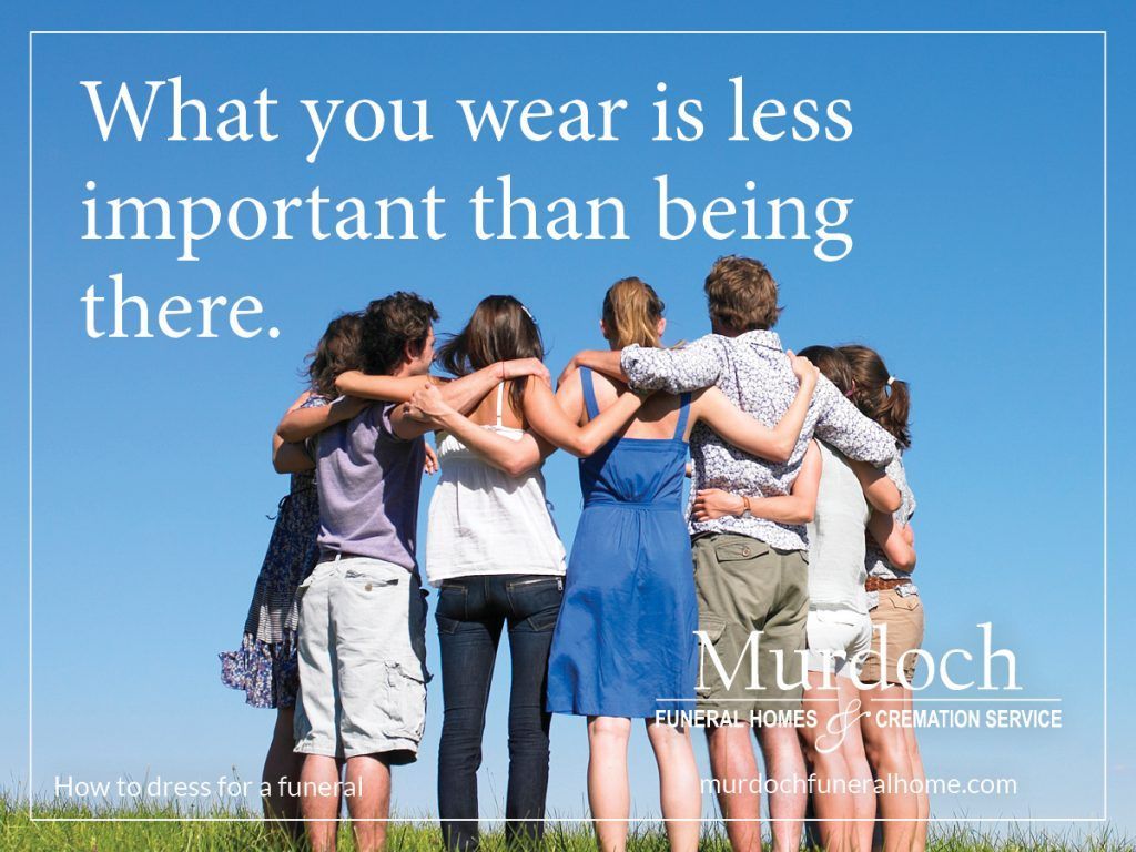 A group of people hugging each other with a quote that says what you wear is less important than being there