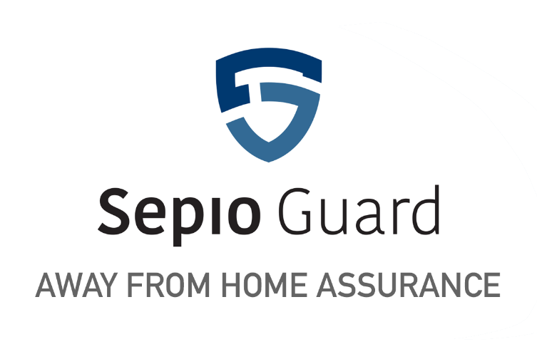 The logo for sepio guard away from home assurance