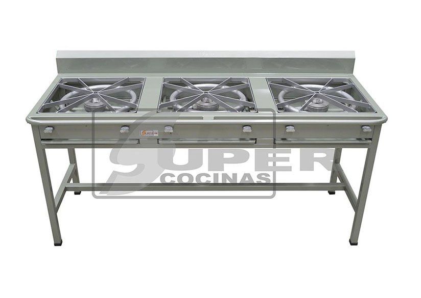Súper Cocinas - estufas de 3 hornillas grandes