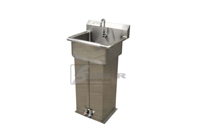 Súper Cocinas - lavamanos con válvula al pie