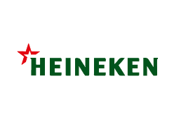 Op het heineken-logo staat een rode ster.