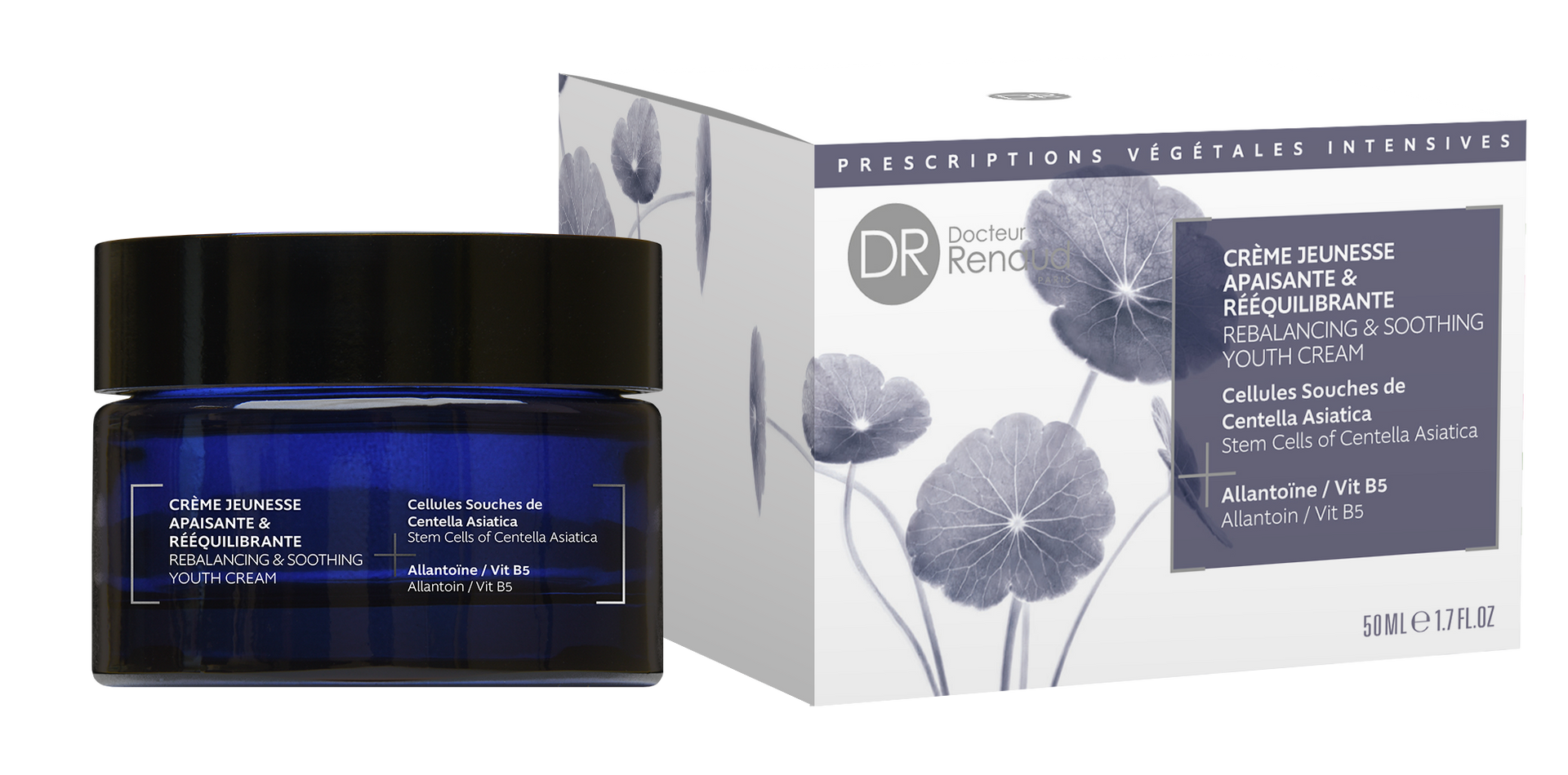 Een flesje parfum naast een doos met bloemen erop