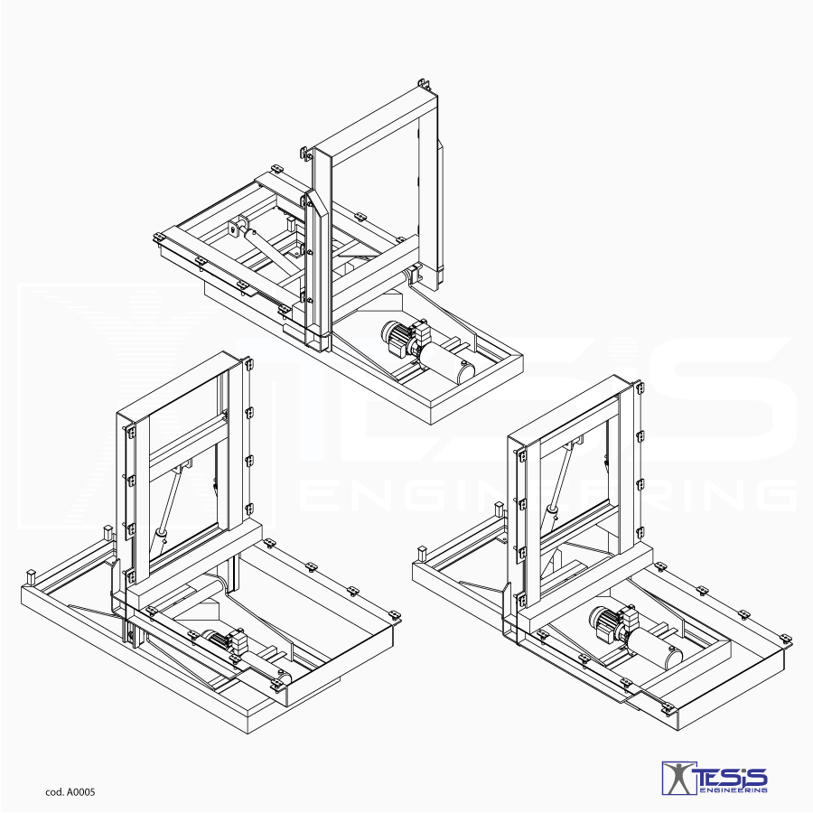 Tilter with lifting platforms, lifting turner