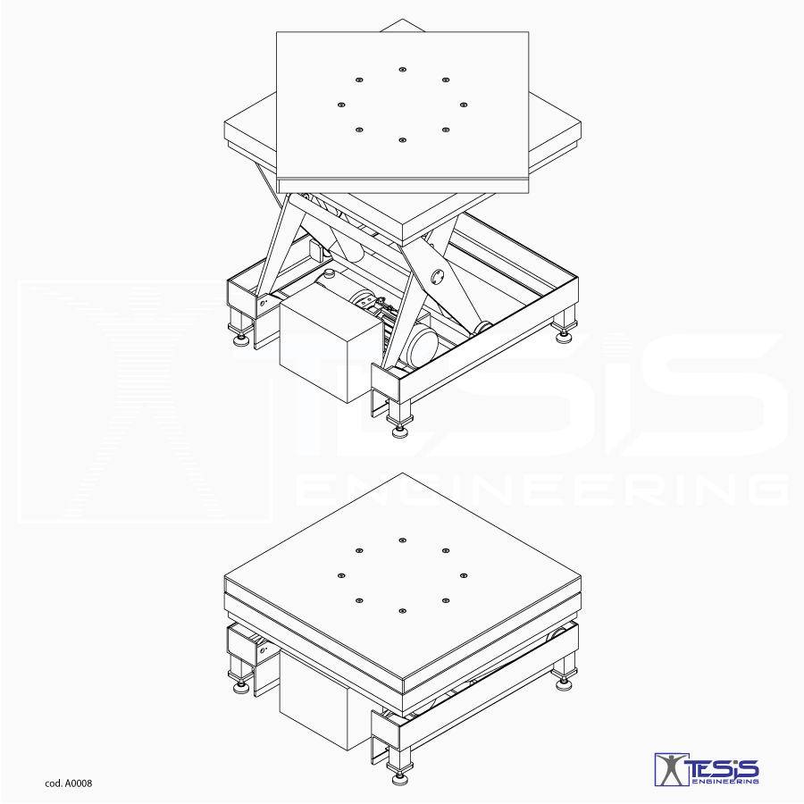 Turntable lift,  turning platform lift table