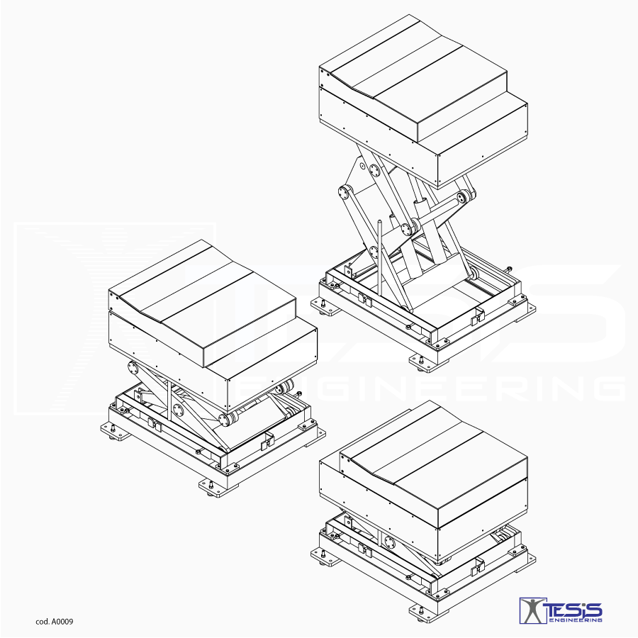 Coil and roll loading platform, paper roll handling equipment