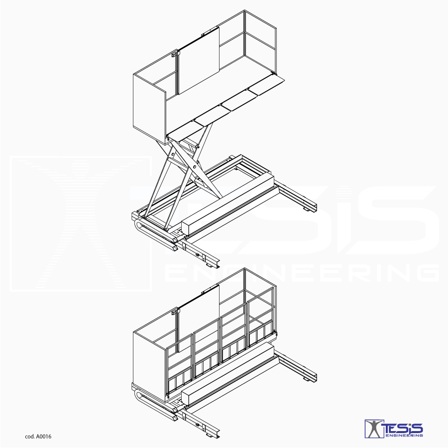 work platform lift, self-propelled work platform,  rail-guided work platform