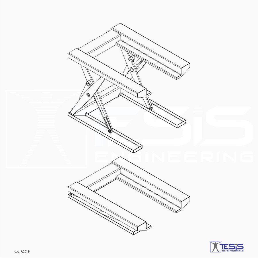 Pallet lift table, floor height lift table, U platform lift
