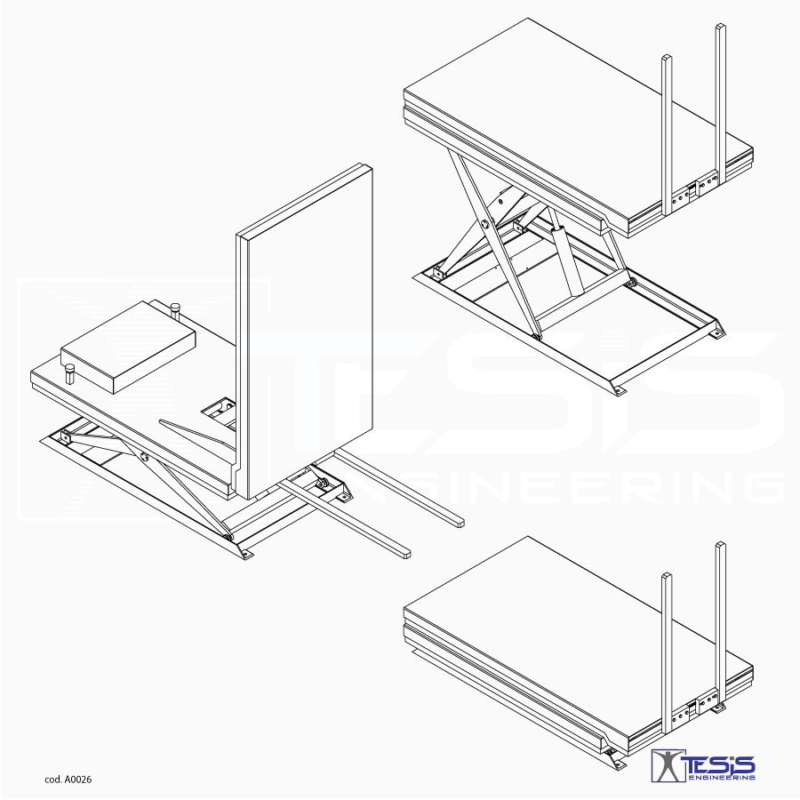 tilting lift table, tiltable lift, fork tilting table
