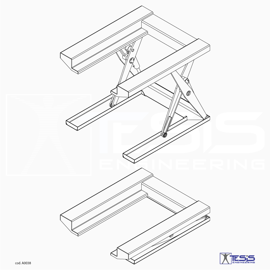Pallet lift table, floor height lift table, U platform lift