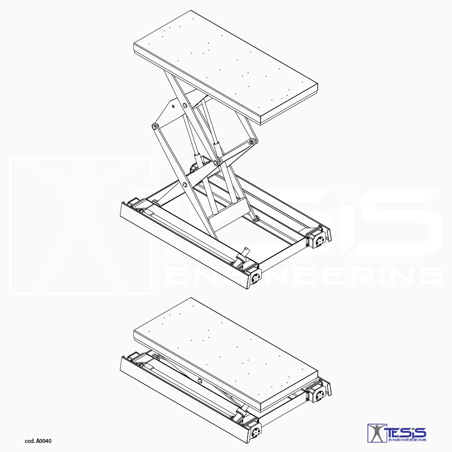 Powered mobile lift table