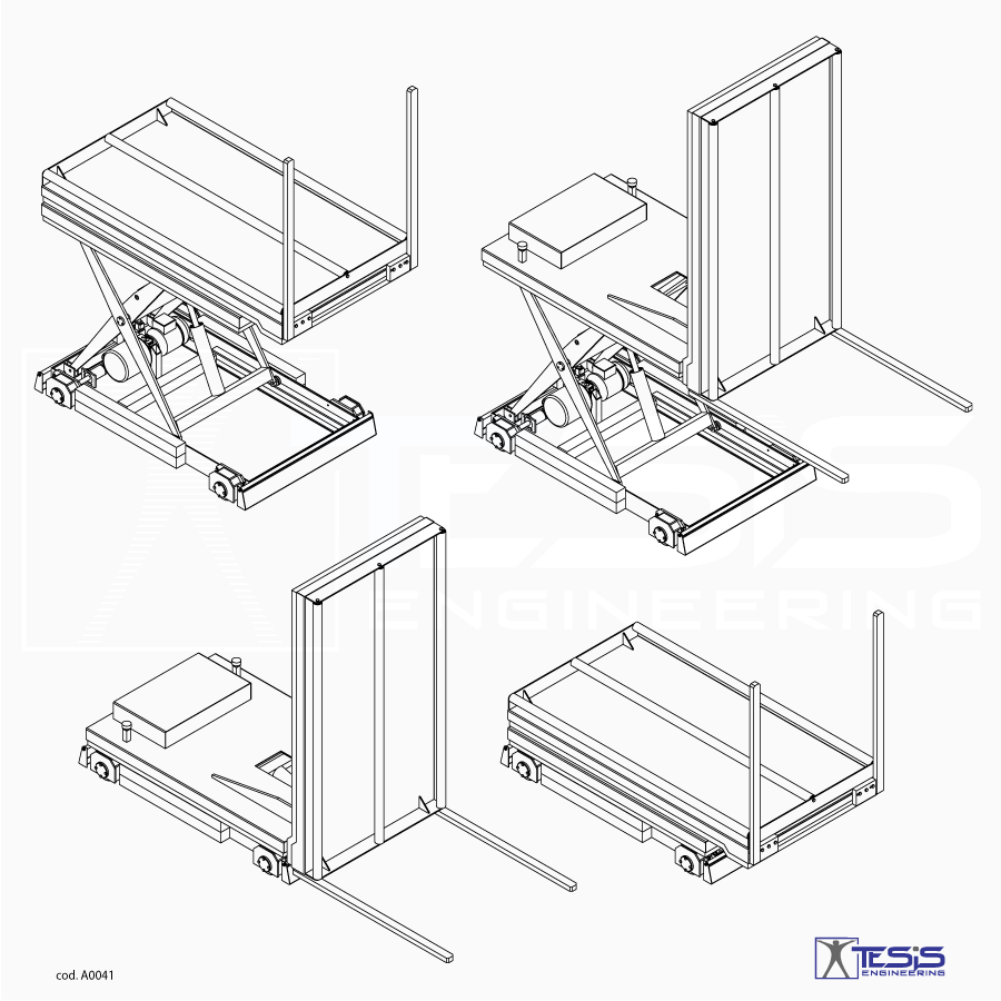 tiltable lift, tilting table platform lift, self-propelled scissor tilt table