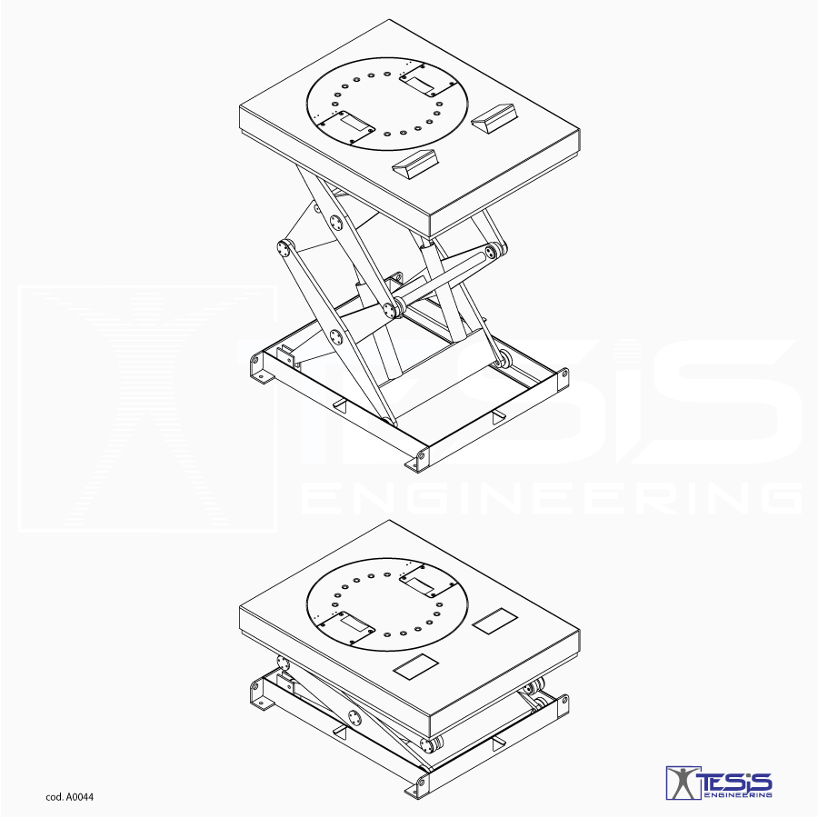heavy duty coil turn table lift, platform retractable coil chocks
