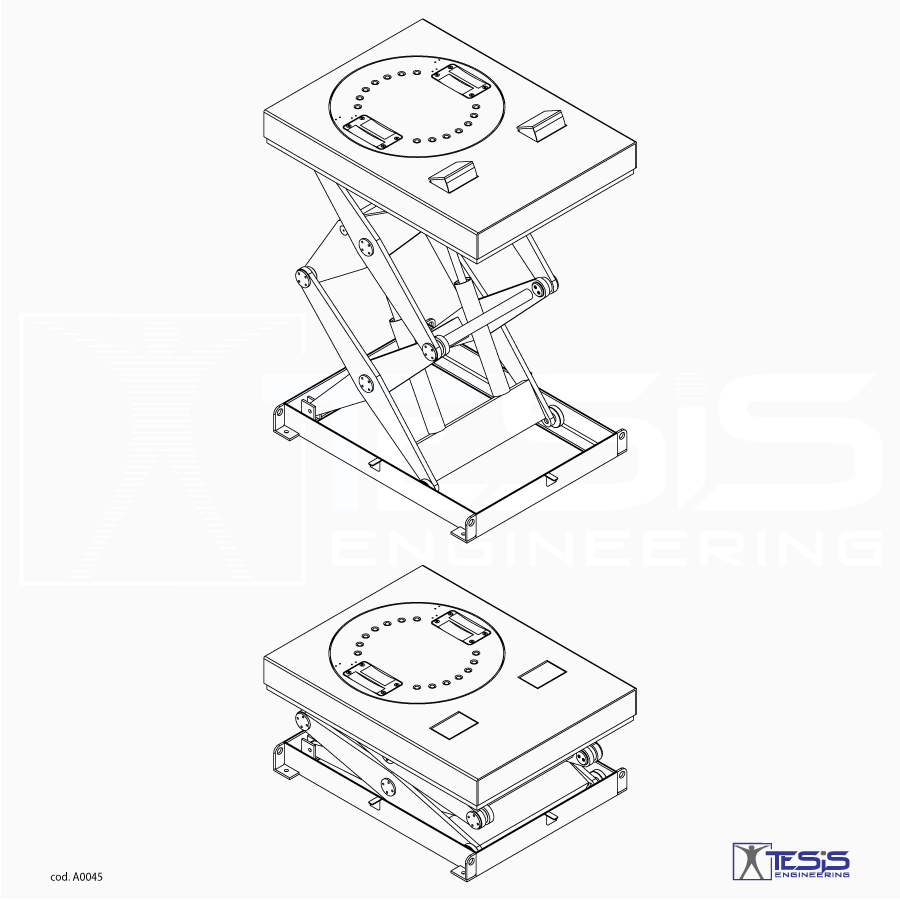 heavy duty coil turn table lift, platform retractable coil chocks